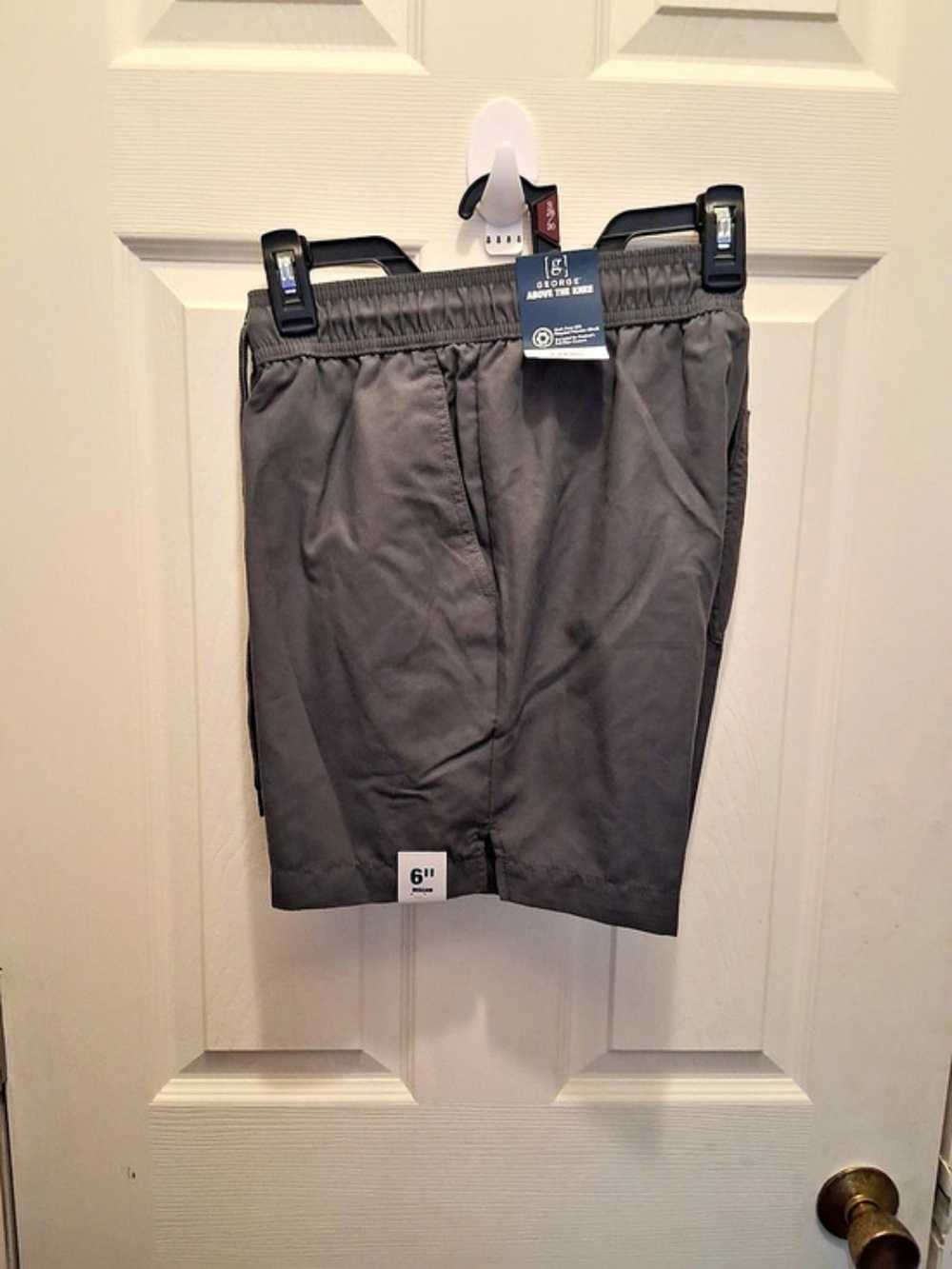 George OP Swim Short Men's Gray Hybrid Swim Shorts Size Small NWT